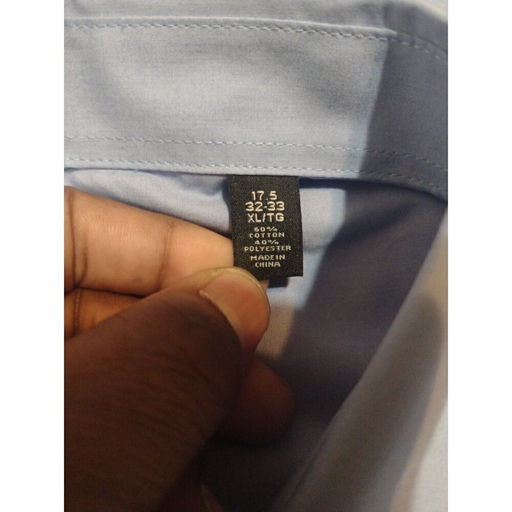 New NWT Nick Graham Men's Blue Modern-Fit Dress Button Shirt Size XL 17.5 32-33 - Picture 10 of 12